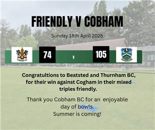 Friendly V Cobham